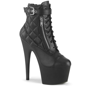 ADORE-700-05 18 cm pleaser kozačky na vysoké podpatky cerny