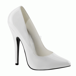 Bílá Lakované 15 cm DOMINA-420 Lodičky Dámské Stiletto Podpatků