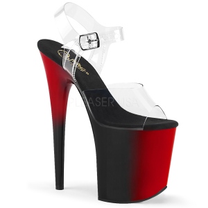 Dvoubarevný 20 cm FLAMINGO-808BR Platformě Vysoké Podpatky