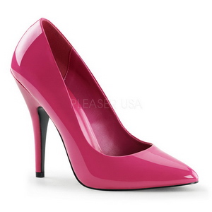 Fuchsia Lakované 13 cm SEDUCE-420 Lodičky pro muže