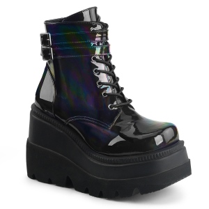 Hologram 11,5 cm SHAKER-52 klinove kozačky platformě cerny