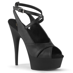 Koženka 15 cm DELIGHT-632 sling back sandály na platformě