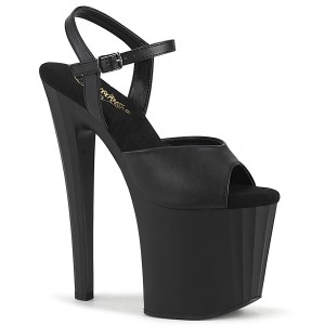 Koženka 19 cm ENCHANT-709 cerny pleaser boty na vysoké podpatky