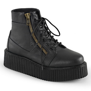 Koženka 5 cm CREEPER-571 Platformě Creepers Kozačky Pánské
