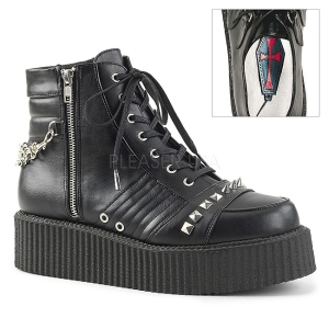 Koženka 5 cm V-CREEPER-565 Platformě Creepers Kozačky Pánské