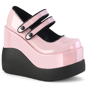 Lakovaná 13 cm VOID-37 alternativní boty platformě ruzovy