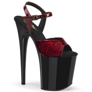 Lakovaná 20 cm FLAMINGO-809SP pleaser vysoké podpatky na platformě