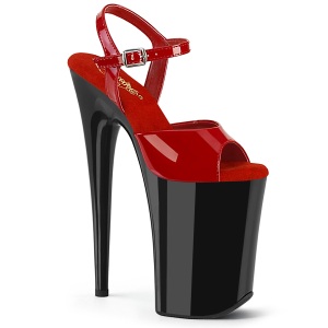 Lakovaná 23 cm INFINITY-909-2 pleaser vysoké podpatky na platformě