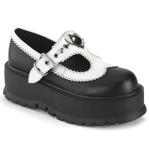 Lakovaná 5 cm SLACKER-23 alternativní boty platformě cerny