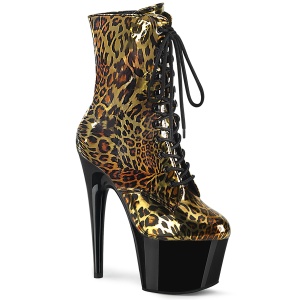 Leopard Zlato 18 cm ADORE-1020LP kotnikové kozačky pro tanec na tyči