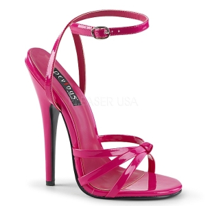 Pink 15 cm Devious DOMINA-108 dámské sandály na podpatku