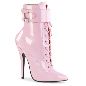 Růžový 15 cm DOMINA-1023 stiletto boty na vysoké podpatky