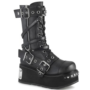 Vegan 8,5 cm TRASHVILLE-250 demonia kozačky - unisex kozačky na platformě