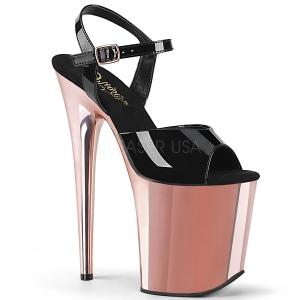 Zlato chrom platformě 20 cm FLAMINGO-809 pleaser vysoké podpatky