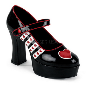 Černý 11 cm QUEEN-55 dámské boty na vysokém podpatku