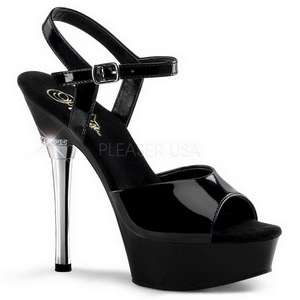 Černý 14 cm ALLURE-609 Stilettos Jehlové Podpatky