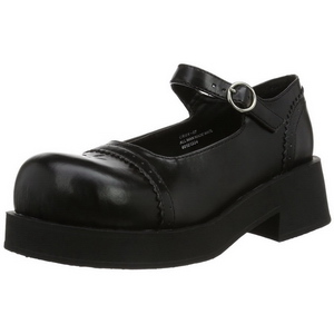 Černý 5 cm CRUX-07 platformě gothic boty