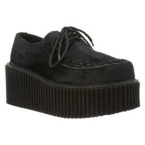 Černý 7,5 cm CREEPER-202 Platformě Creepers Obuvi Dámské