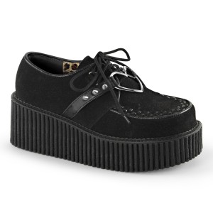 Černý 7,5 cm CREEPER-206 Platformě Creepers Obuvi Dámské