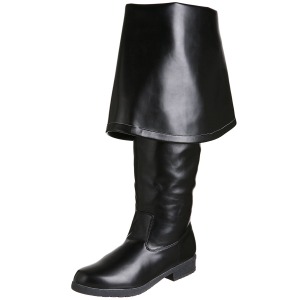 Černý Koženka 4 cm MAVERICK-2045 Kozačky Nad Kolena pro Muže