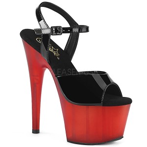 Červený Lakovaná 18 cm ADORE-709T pleaser sandály na platformě