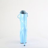 ADORE-1020 18 cm pleaser kozačky na vysoké podpatky modré