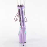 ADORE-1047 - 18 cm platformě kozačky na vysoké podpatky lakované levandule
