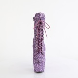 ADORE-GWR 18 cm pleaser kozačky na vysoké podpatky glitter levandule