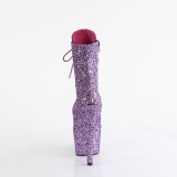 ADORE-GWR 18 cm pleaser kozačky na vysoké podpatky glitter levandule