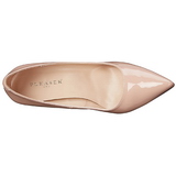 Bezový Lakované 10 cm CLASSIQUE-20 Lodičky Dámské Stiletto Podpatků