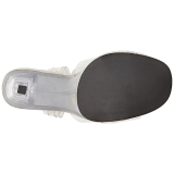 Bílá 11,5 cm FABULICIOUS GALA-08 dámské sandály na podpatku