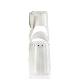 Bílá 13 cm Demonia CAMEL-102 Platformě Sandály