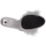 Bílá 13 cm POISE-501F peří marabu Vysoké Podpatku