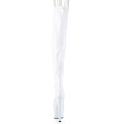 Bílá 18 cm ADORE-3000HWR Hologram platformě overknee kozačky pro tanec na tyči