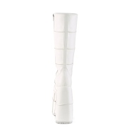 Bílá 18 cm STACK-301 demonia kozačky - unisex cyberpunk boty
