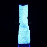 Bílá Glitter 18 cm STACK-201G Pánské Bílé Kozačky Platformě