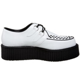 Bílá Koženka V-CREEPER-502 Platformě Creepers Boty Pánské