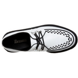 Bílá Koženka V-CREEPER-502 Platformě Creepers Boty Pánské