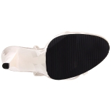 Bílá Lakované 12 cm FLAIR-436 sandály vysoký podpatek