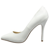 Bílá Lakované 13 cm AMUSE-20 Lodičky Dámské Stiletto Podpatků