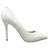 Bílá Lakované 13 cm AMUSE-20 Lodičky Dámské Stiletto Podpatků