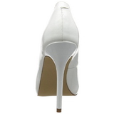 Bílá Lakované 13 cm AMUSE-20 Lodičky Dámské Stiletto Podpatků