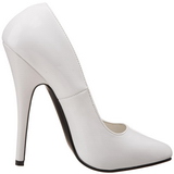 Bílá Lakované 15 cm DOMINA-420 Lodičky Dámské Stiletto Podpatků