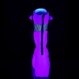 Bílá Neon 11,5 cm SHAKER-70 kozačky cyberpunk na platformy