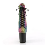 Bílé strass kamen 20 cm FLAMINGO-1020RS2 pleaser kozačky na podpatku