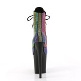 Bílé strass kamen 20 cm FLAMINGO-1020RS2 pleaser kozačky na podpatku