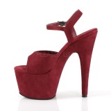 Burgundske Koženka 18 cm ADORE-709FS dámské sandály na podpatku