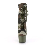 Camoflash plátno 18 cm ADORE-1020CAMO pleaser kotníkové kozačky s platformě