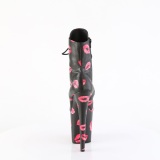 FLAMINGO-1020KISSES 20 cm pleaser kozačky na vysoké podpatky cerny