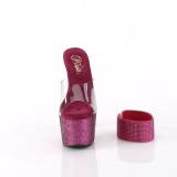 Fuchsia 18 cm 712RS vysoké podpatky s kotníková manžeta strass platformě